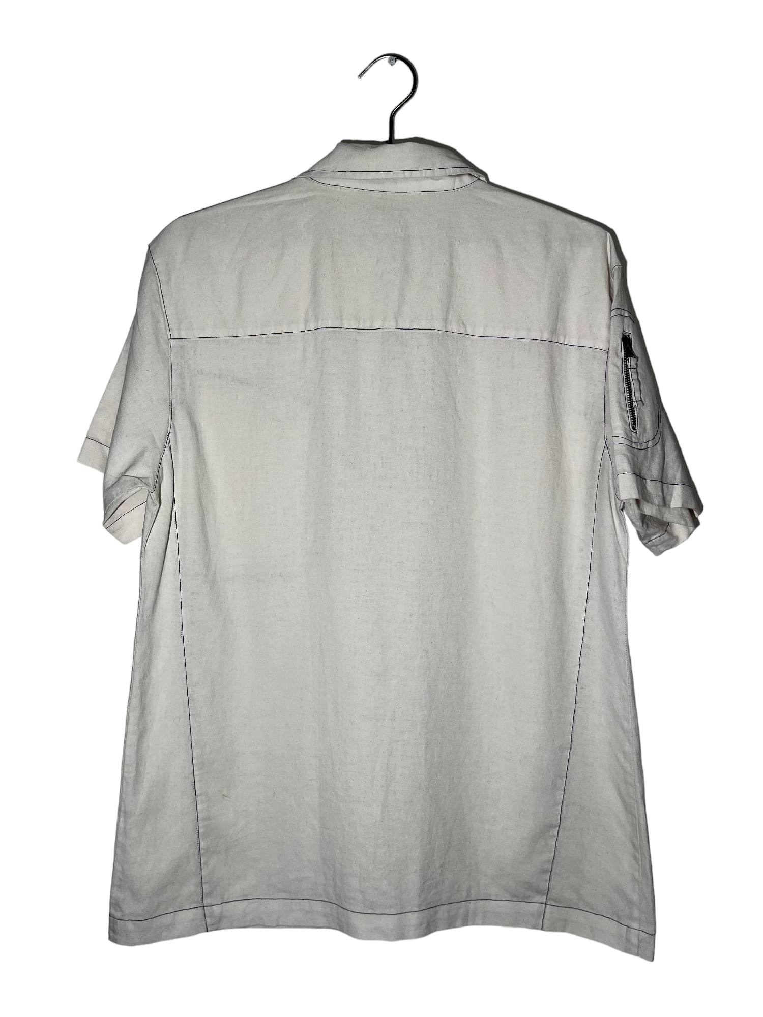 OBJ Linen Zip Up Shirt