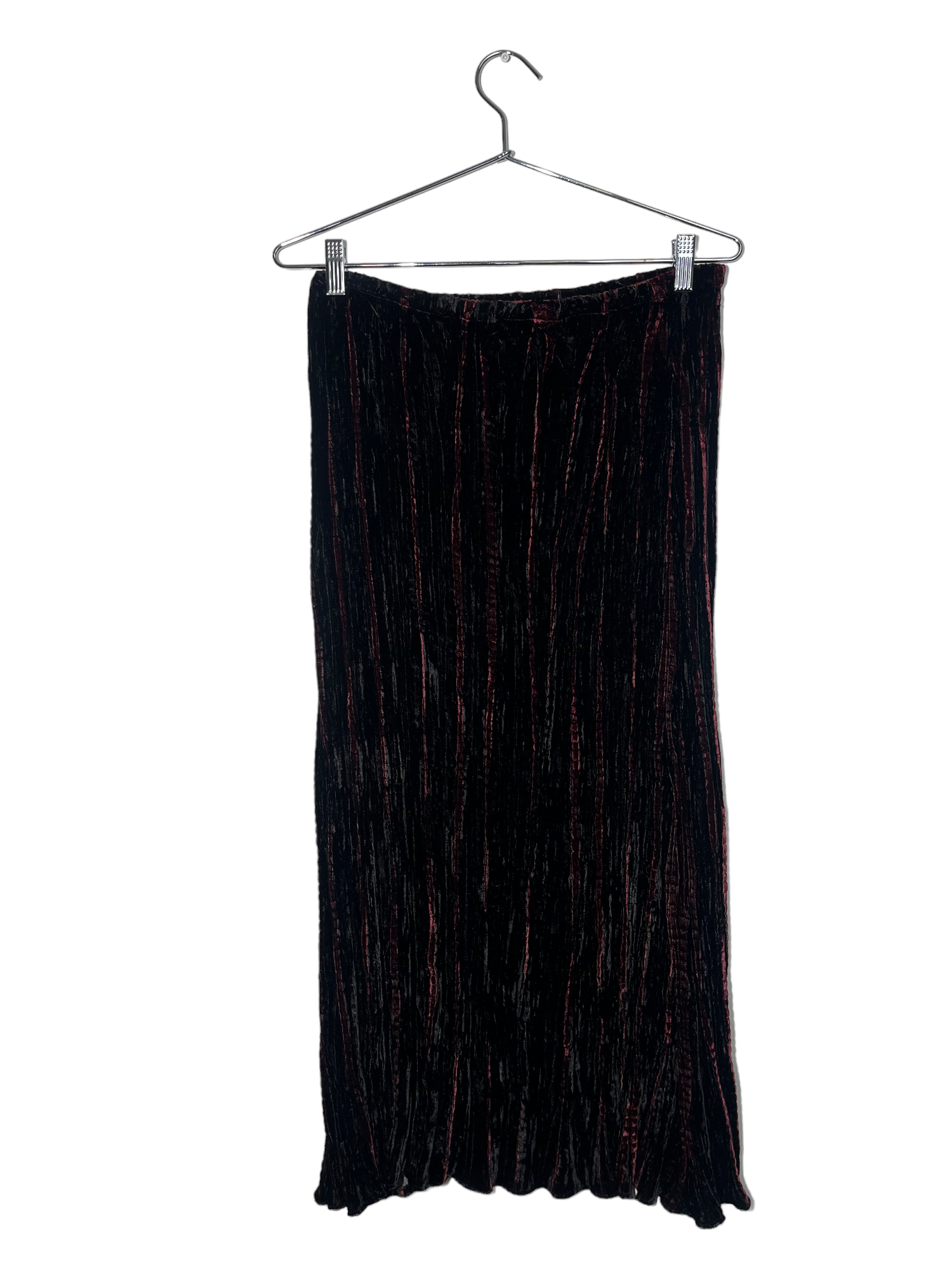 Black & Burgundy Maxi Skirt