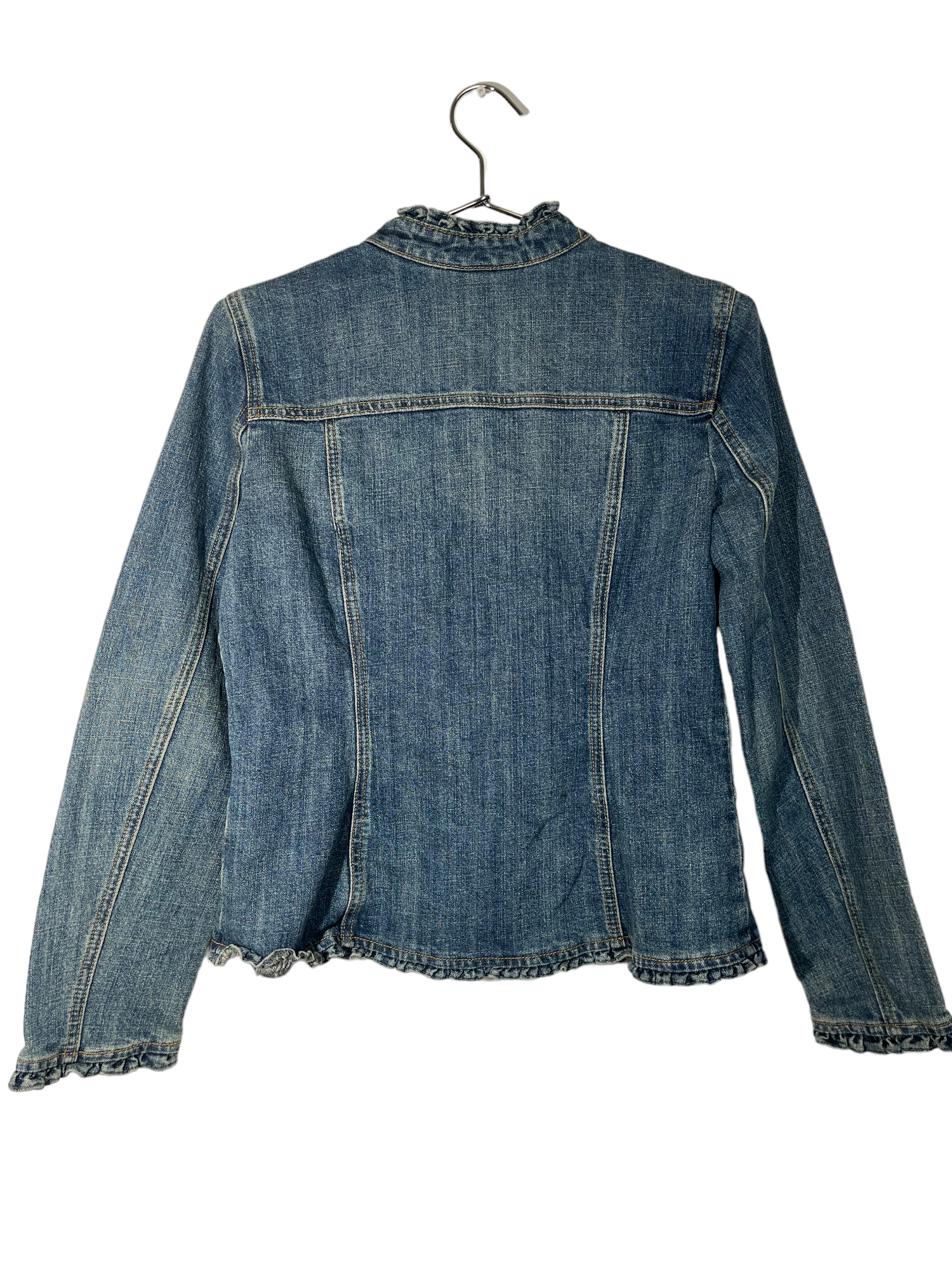 Denim Silver Buttoned Jacket