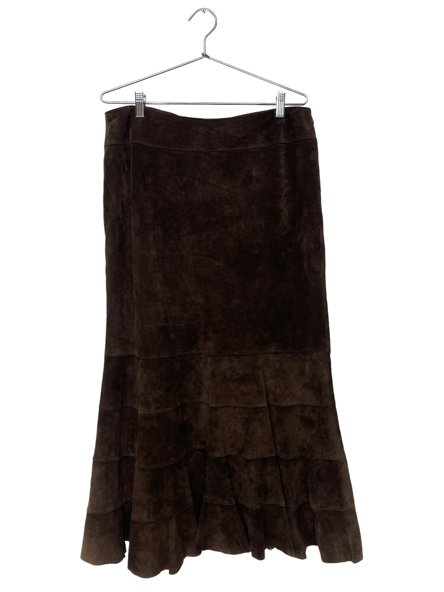 Brown Suede Maxi Skirt