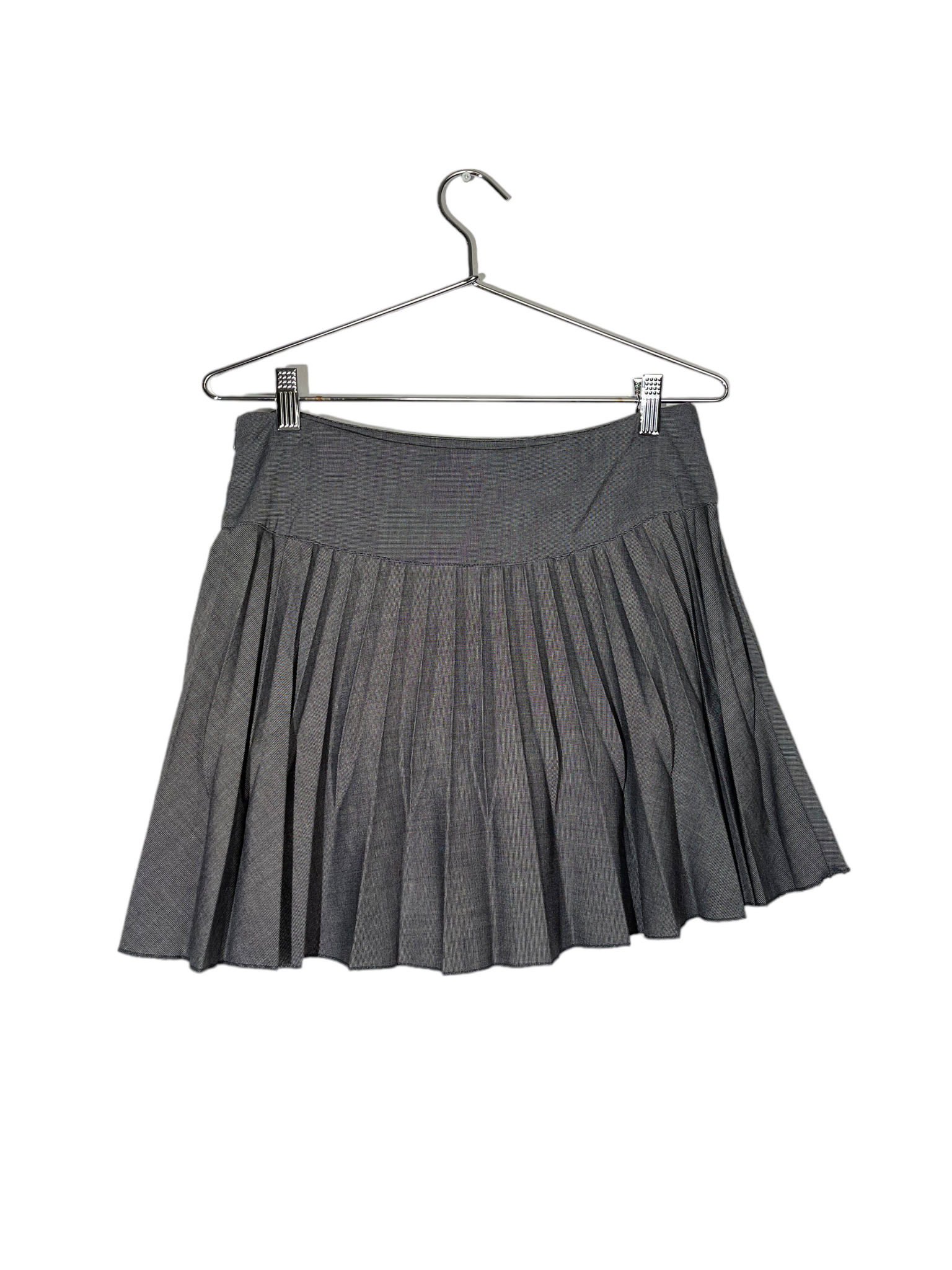 Grey Mini Pleated Skirt