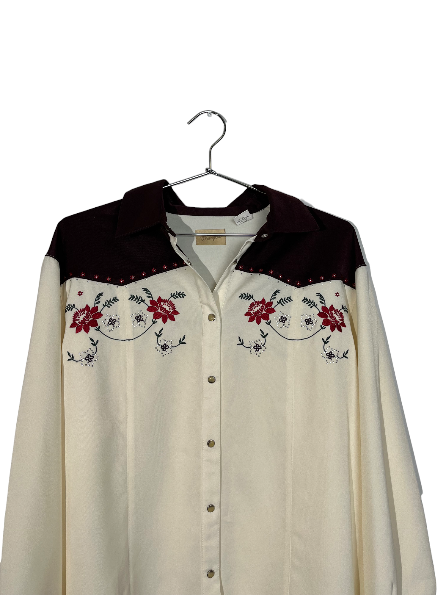 Wrangler Floral Embroidered Button Up