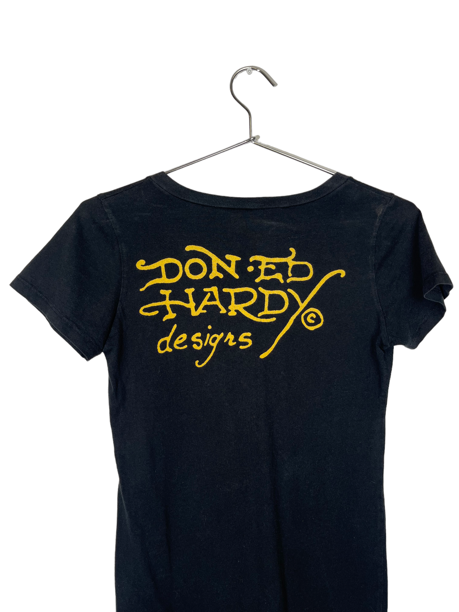 Black V-Neck Ed Hardy T-shirt Dress