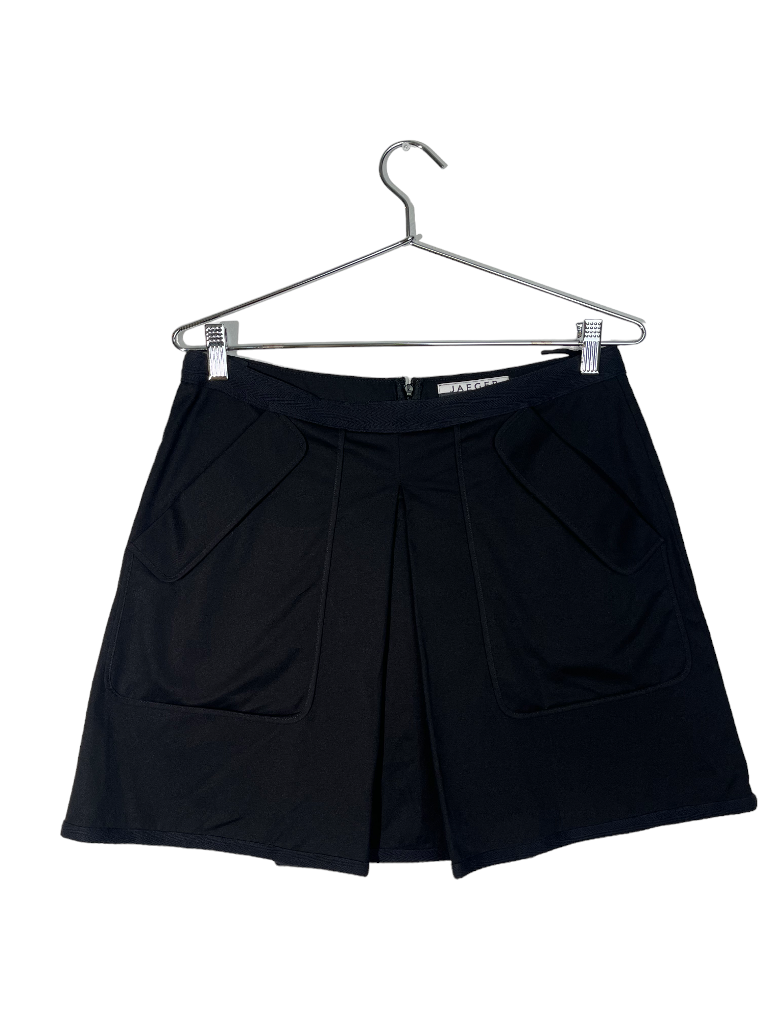 Black Slant Pocket Mini Skirt