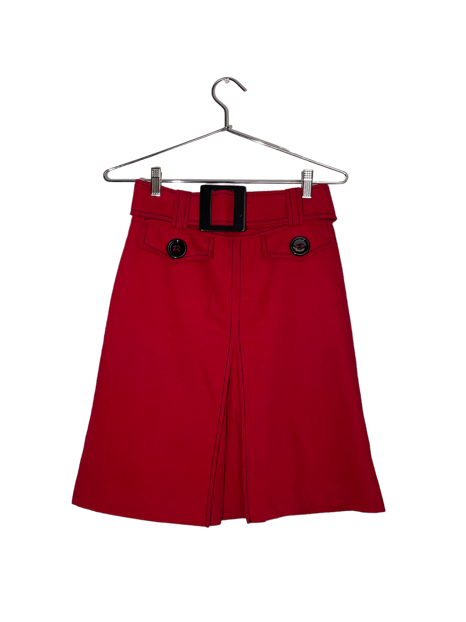 Roberto Verino Red Wool Skirt