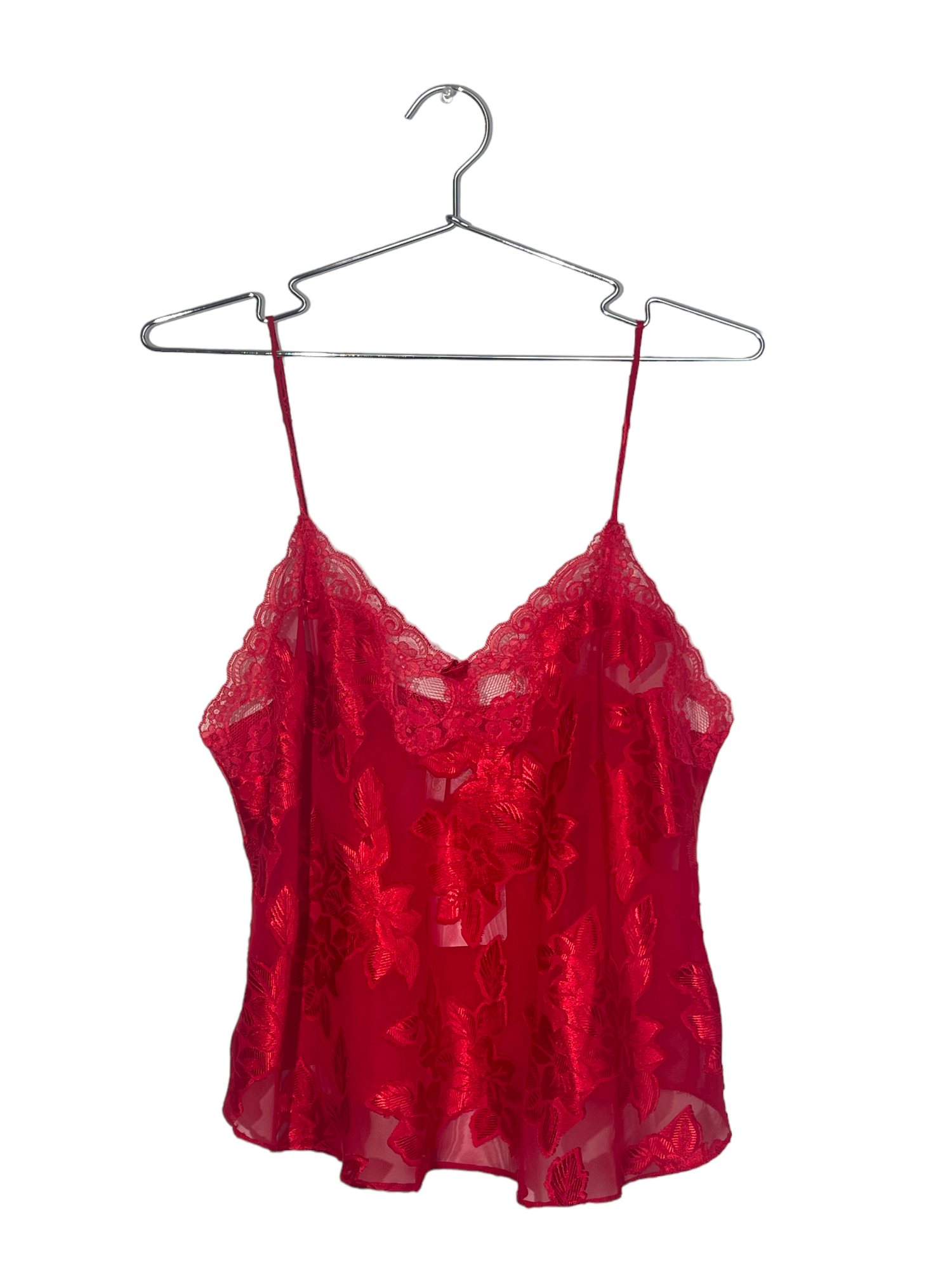 Red Foral Lace Nordstrom Lingerie Top