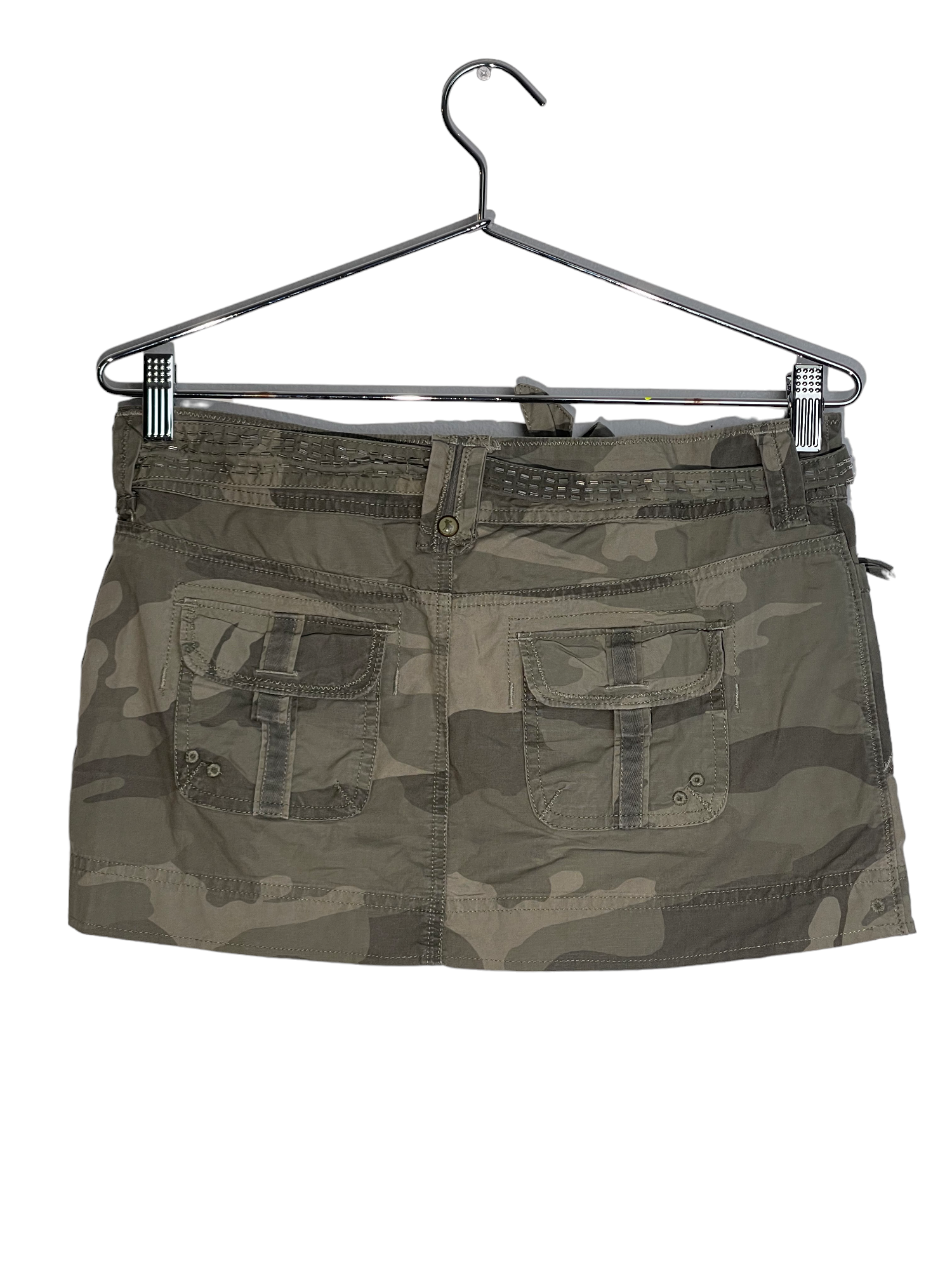 Green Camouflage Mini Skirt