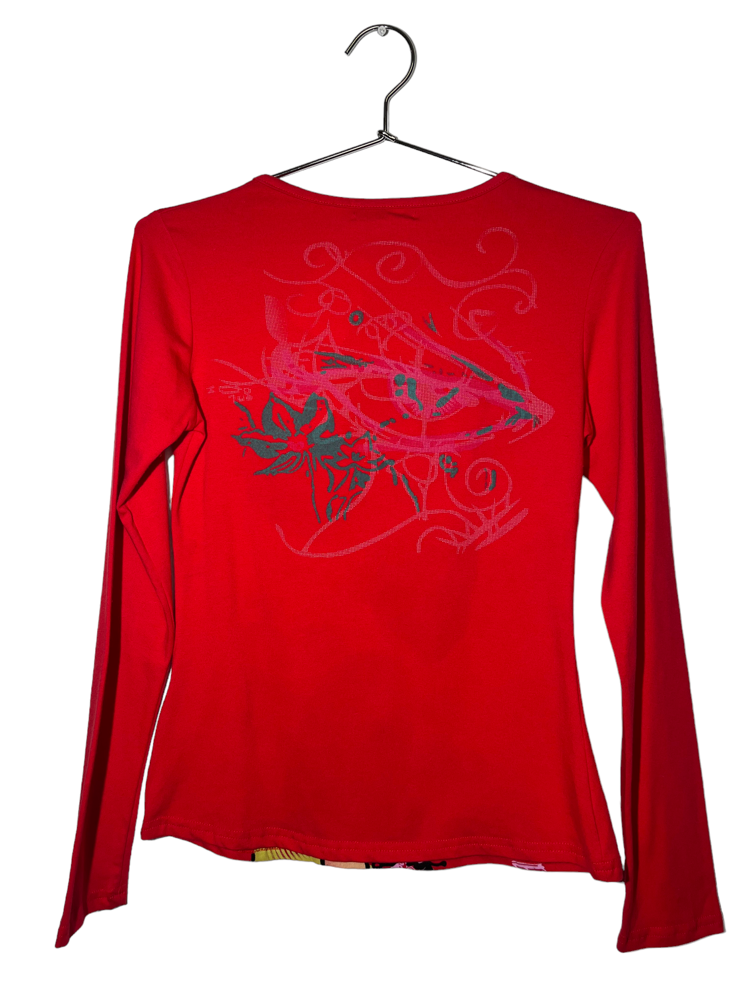 Red Long Sleeve Woman Graphic