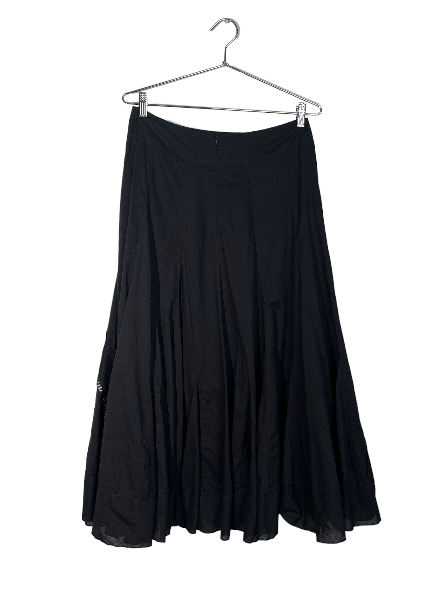 Black Rhinestone Detailed Maxi Skirt