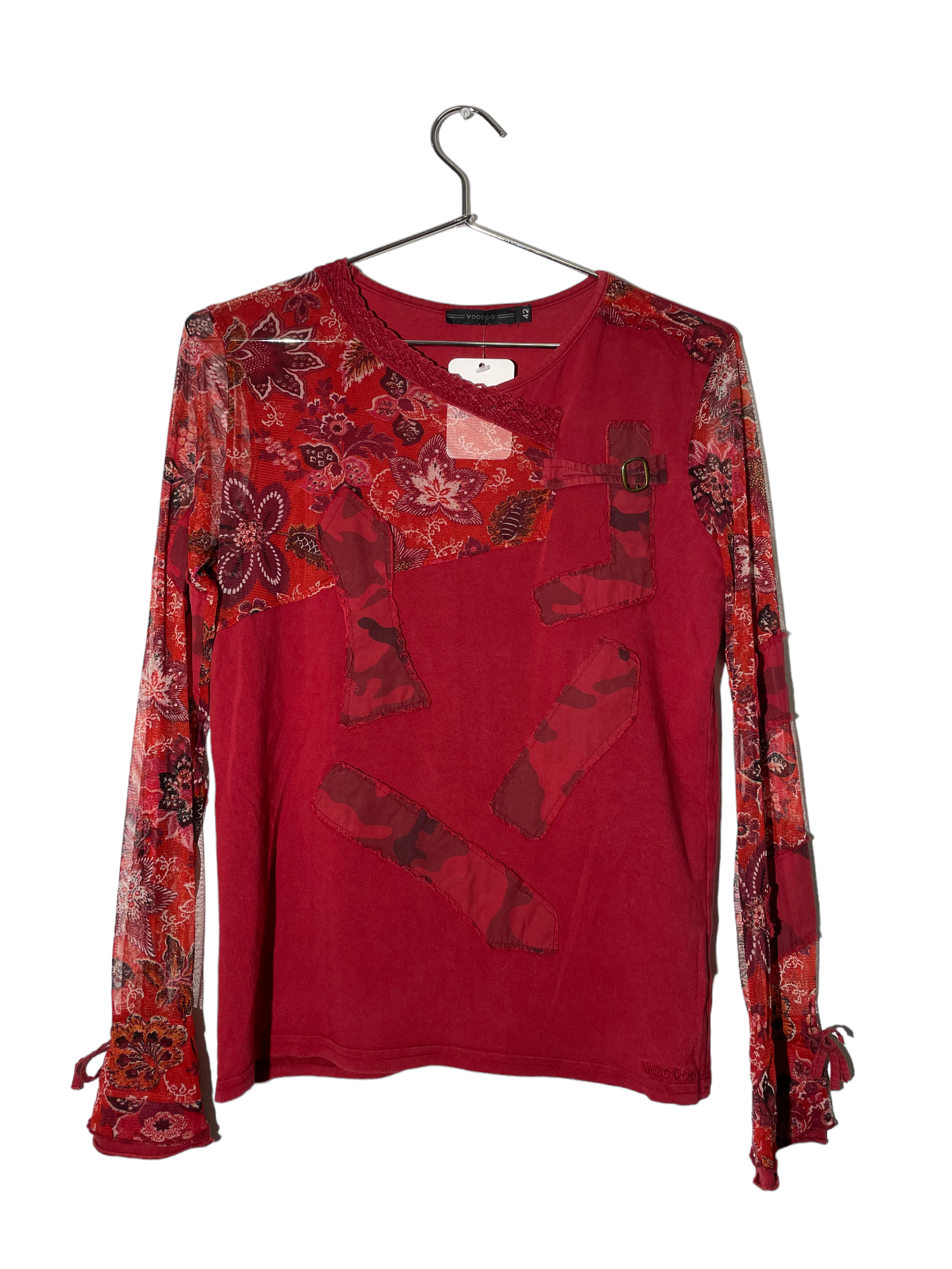 Embroidered Red Blouse