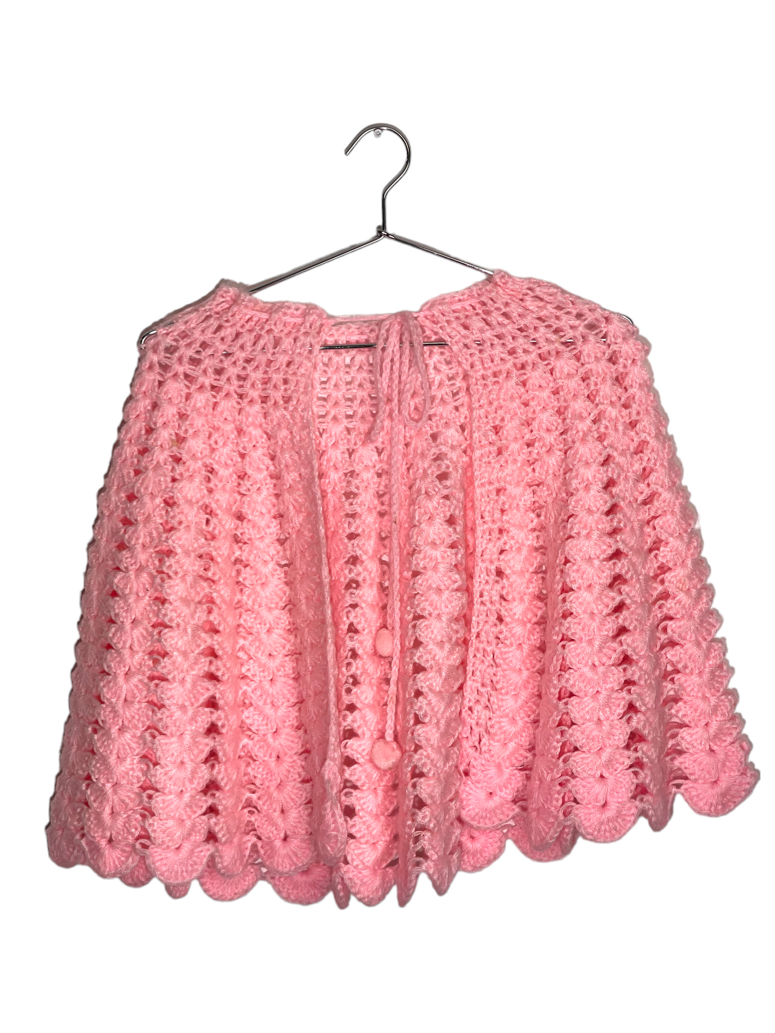Pink Knitted Poncho