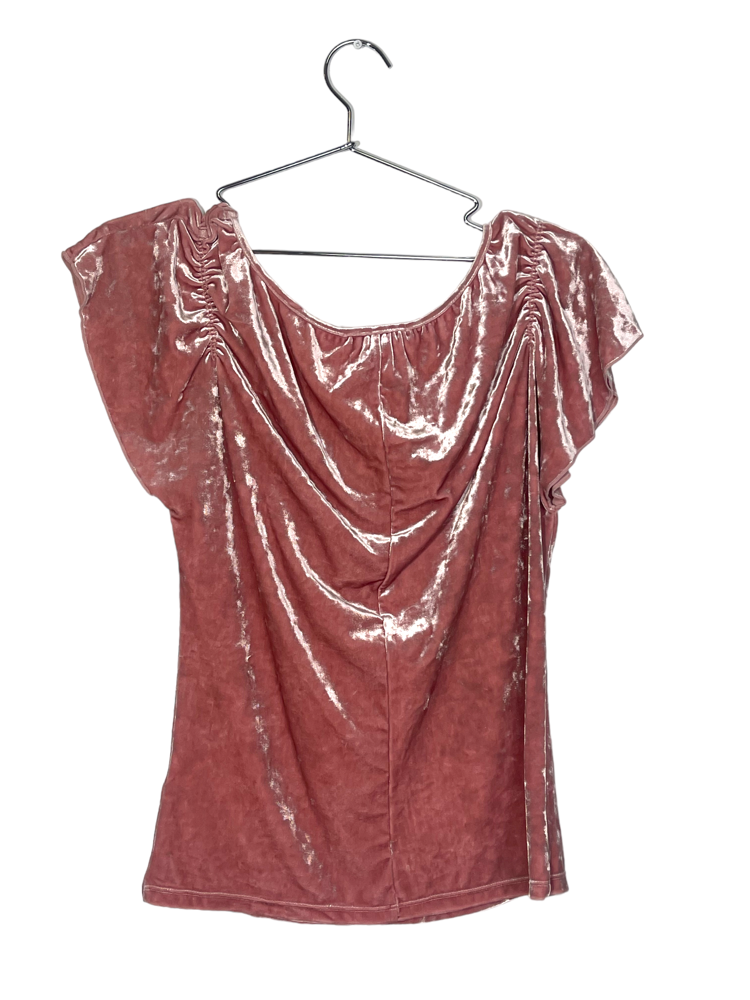 XX By MEXX Pink Crushed Velvet Blouse