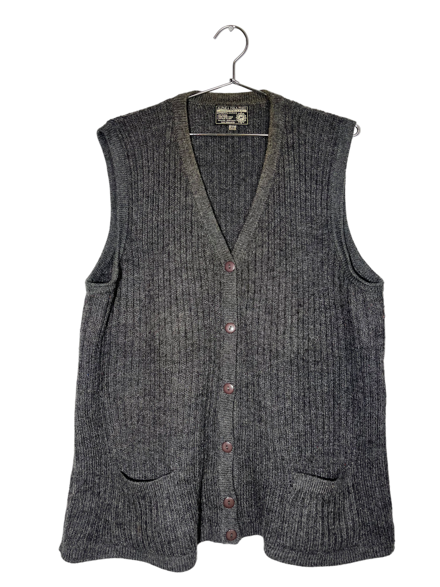 Grey Buttoned Vest