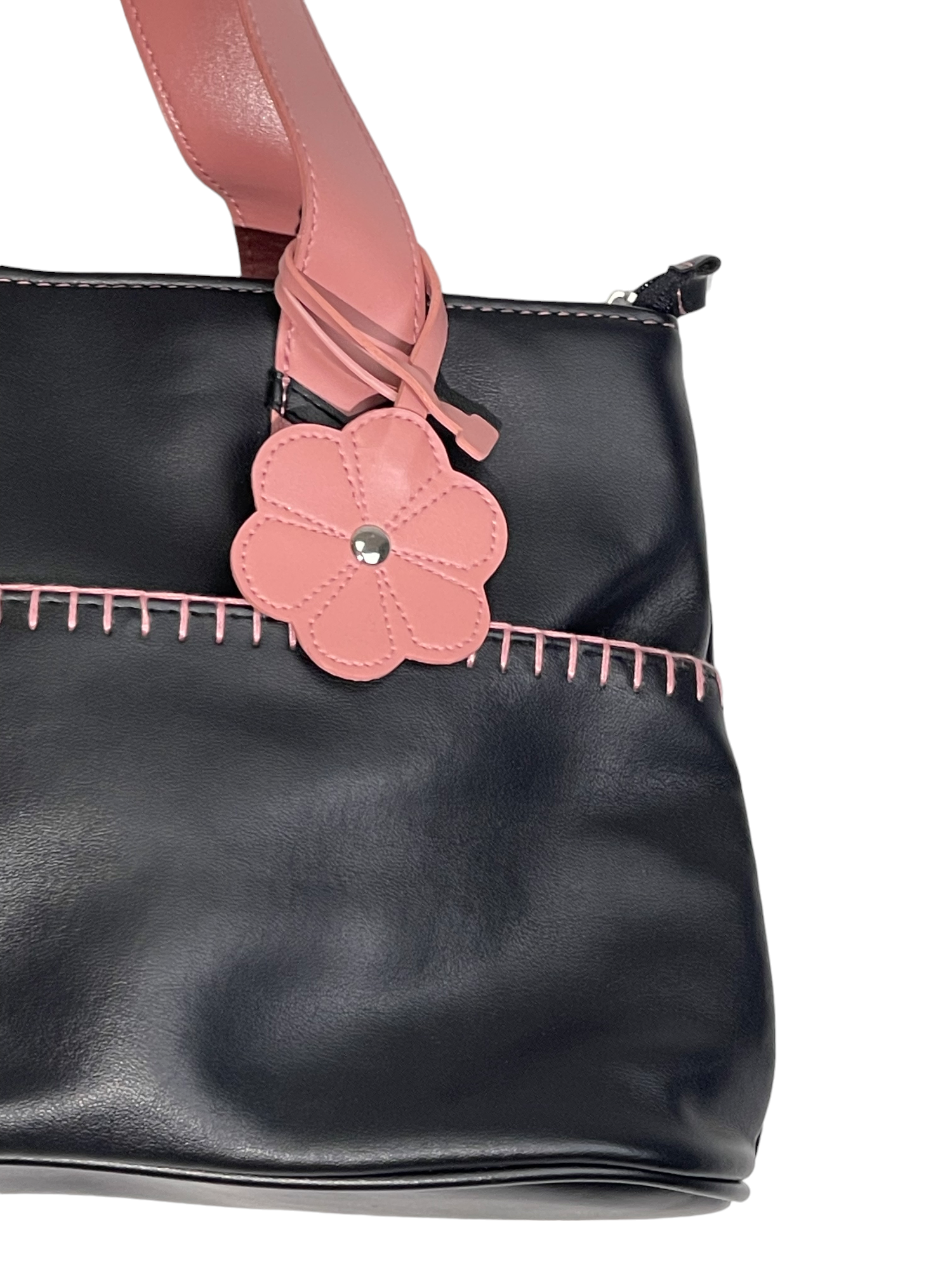 Black & Pink Leather Bag