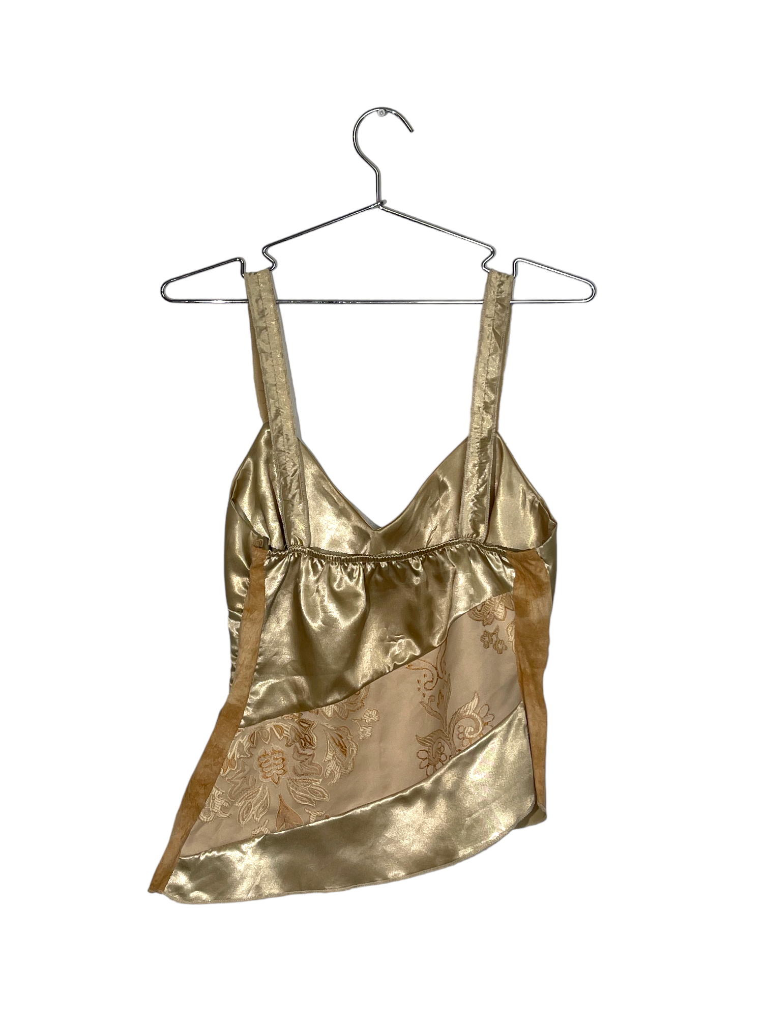 Golden Satin Asymmetrical Cami