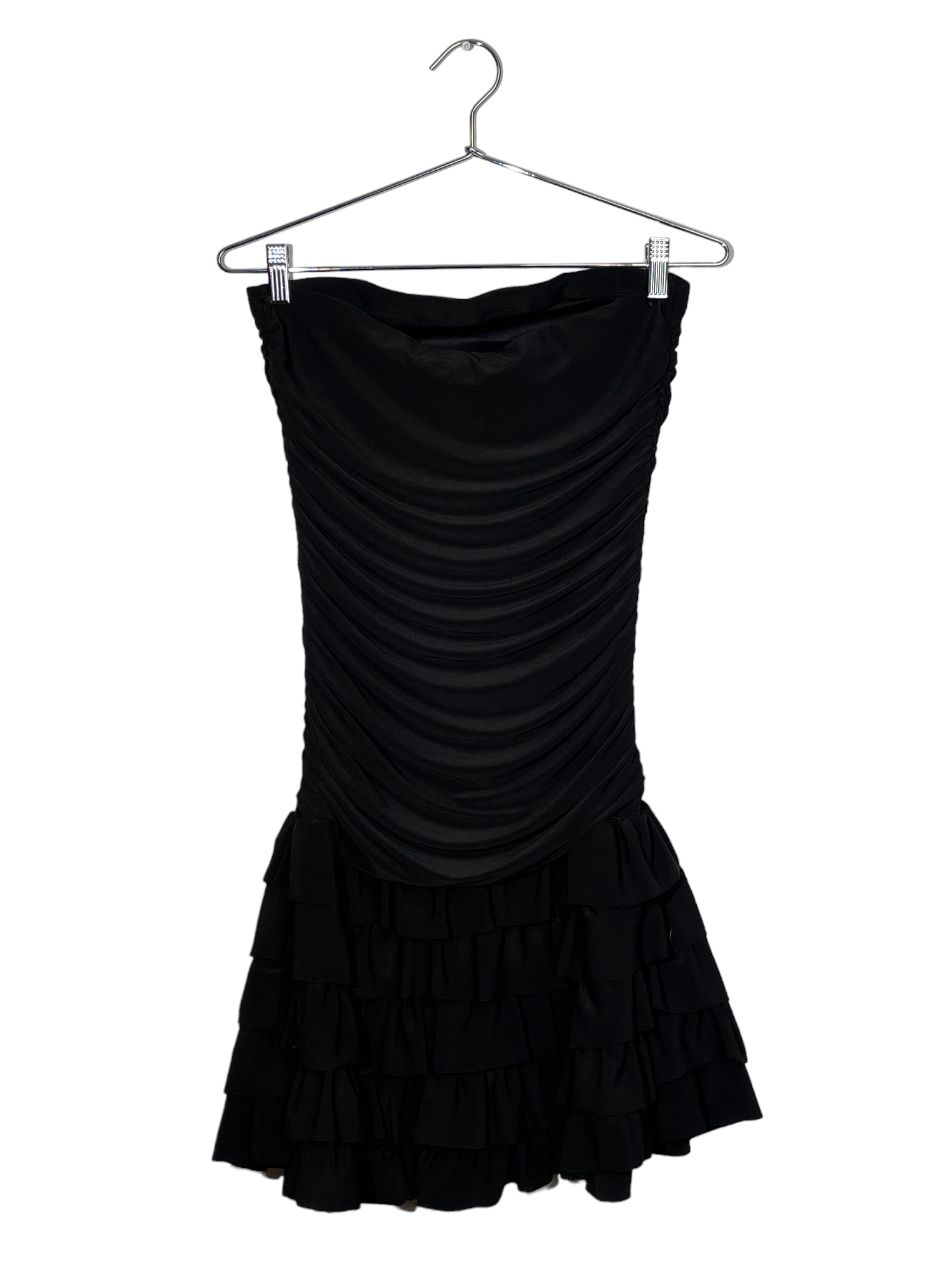 Black Y2K Mini Strapless Dress