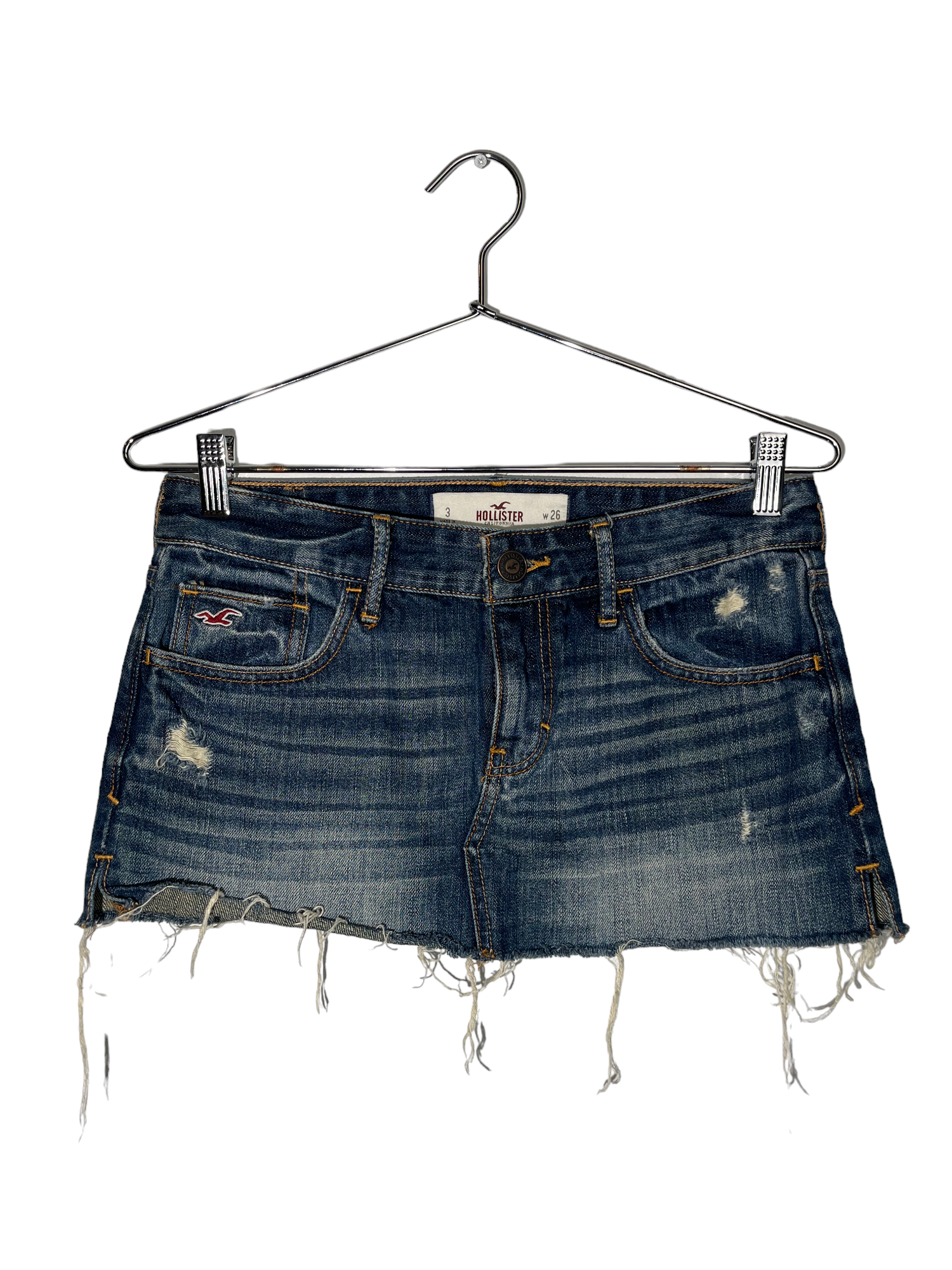 Dark Washed Denim Mini Skirt