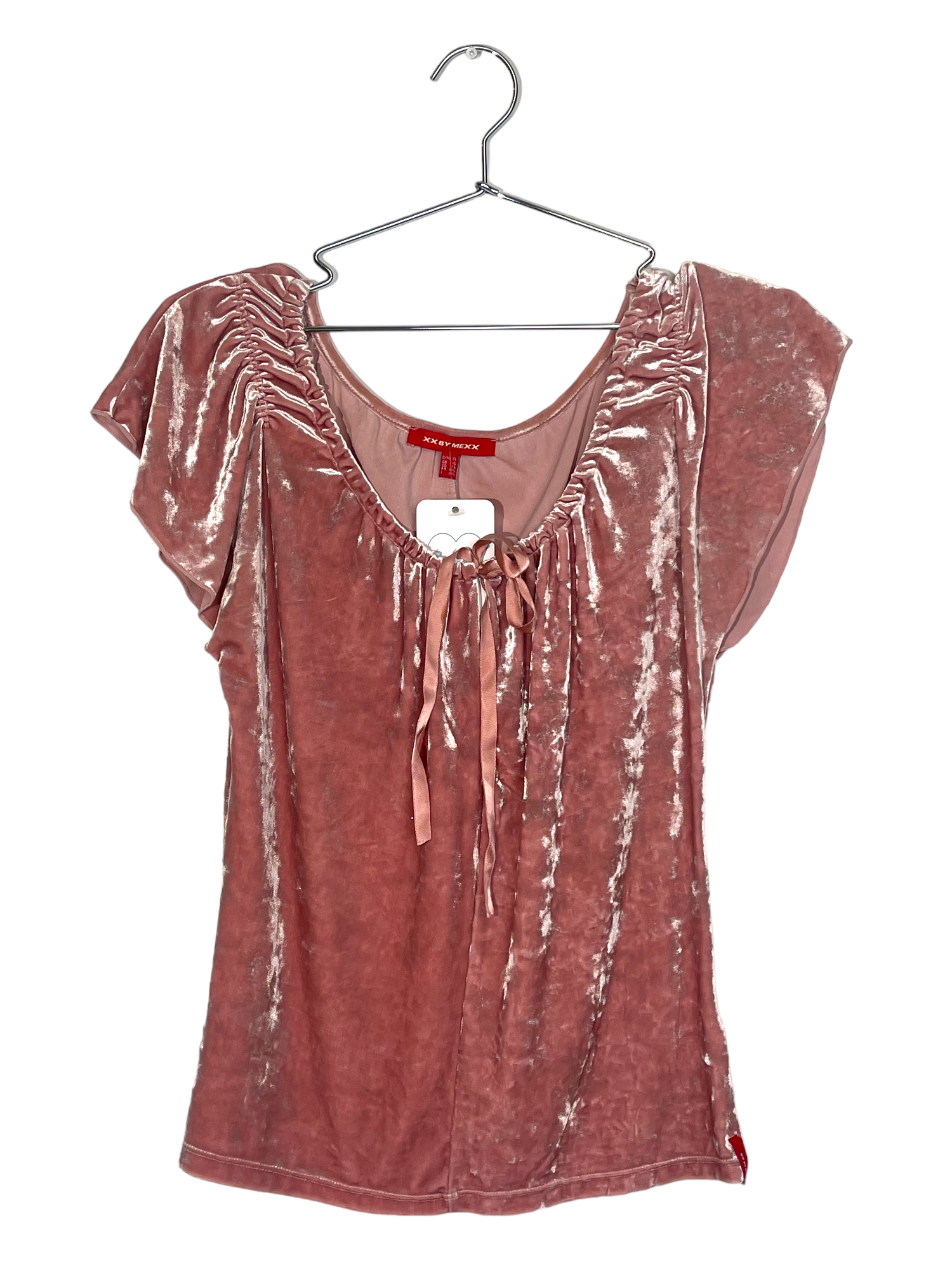 XX By MEXX Pink Crushed Velvet Blouse