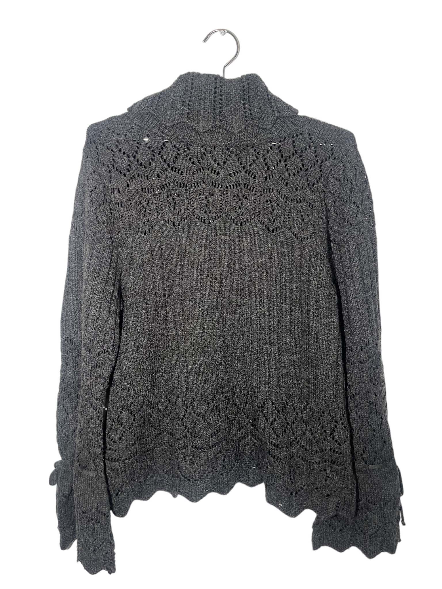 Grey Knitted Turtle Neck Sweater