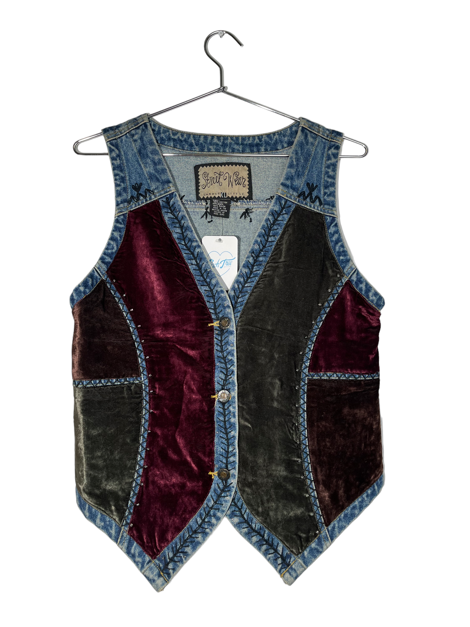 Patchwork & Embroidered Vintage Vest