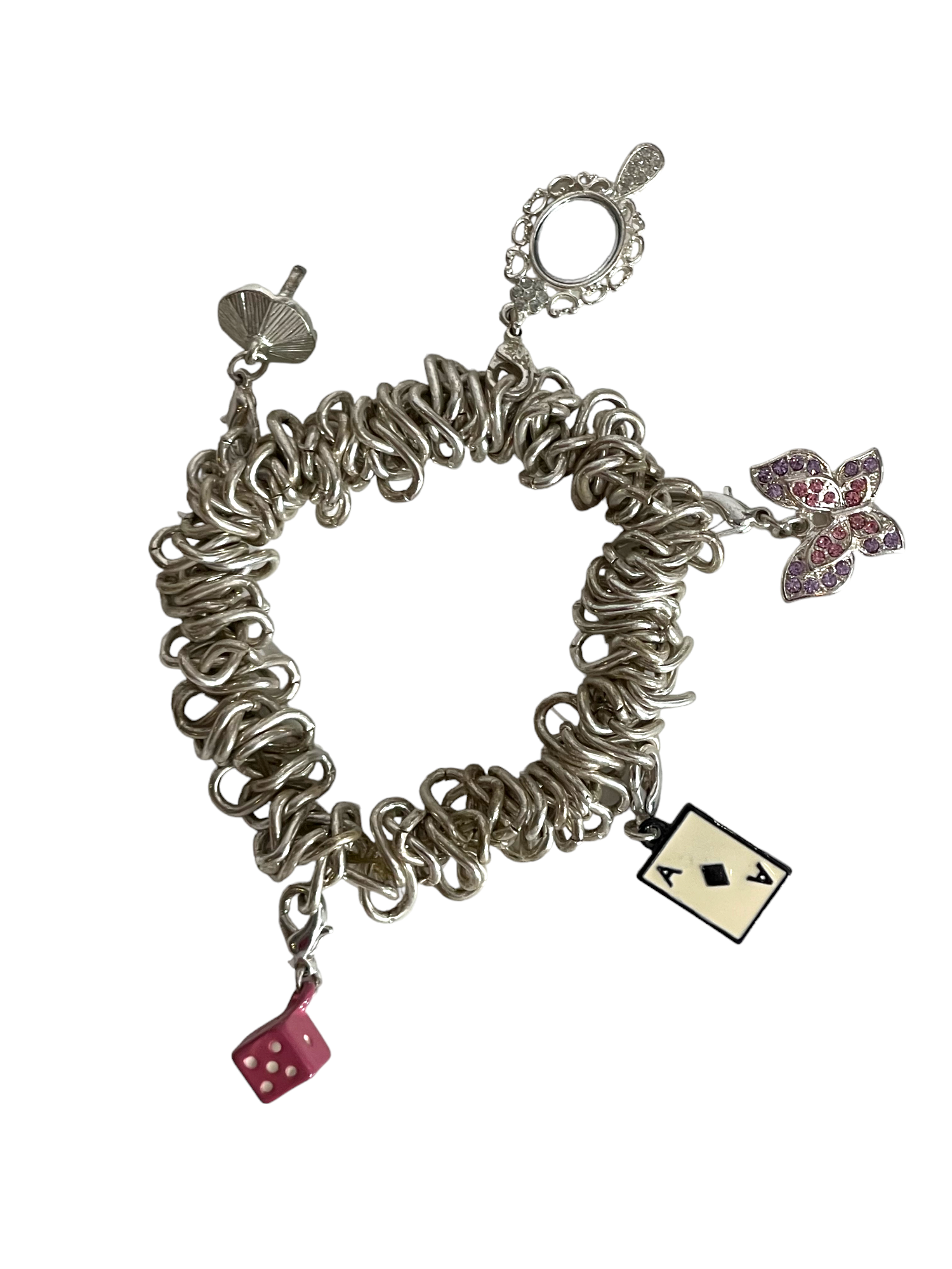 Silver Bracelet With Charms