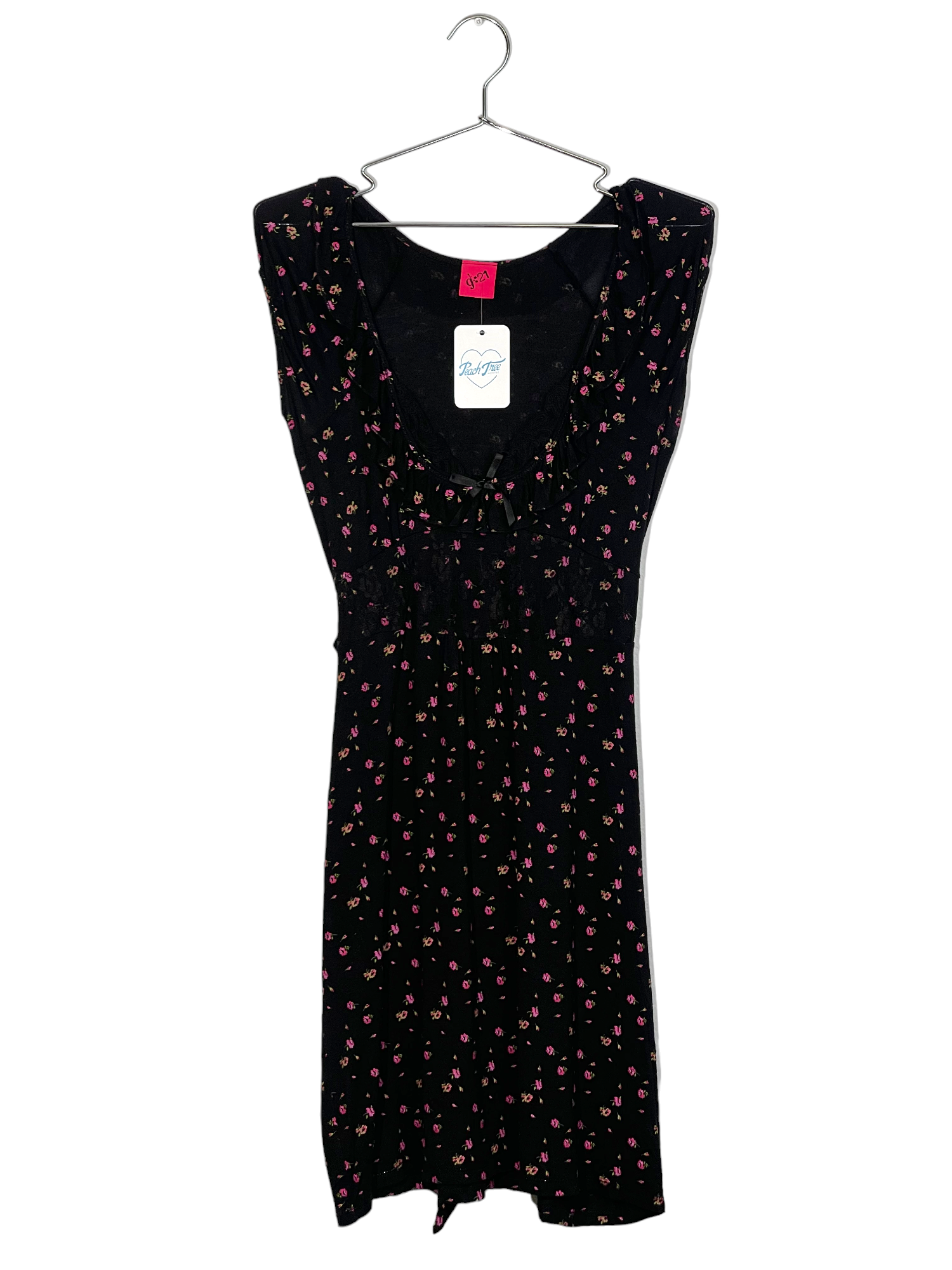 g:21 Pink And Black Floral Dress