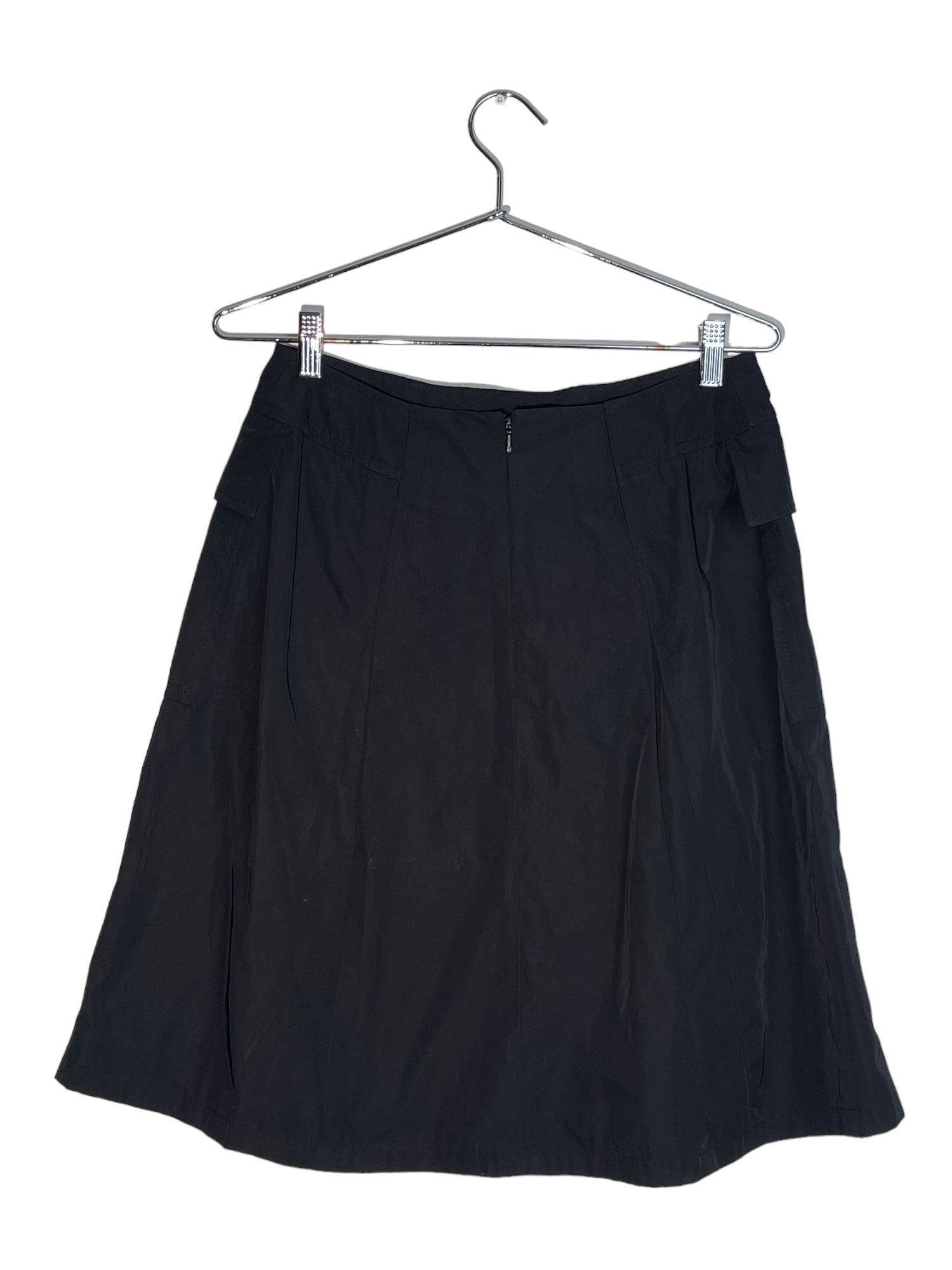 Black Parachute Midi Skirt