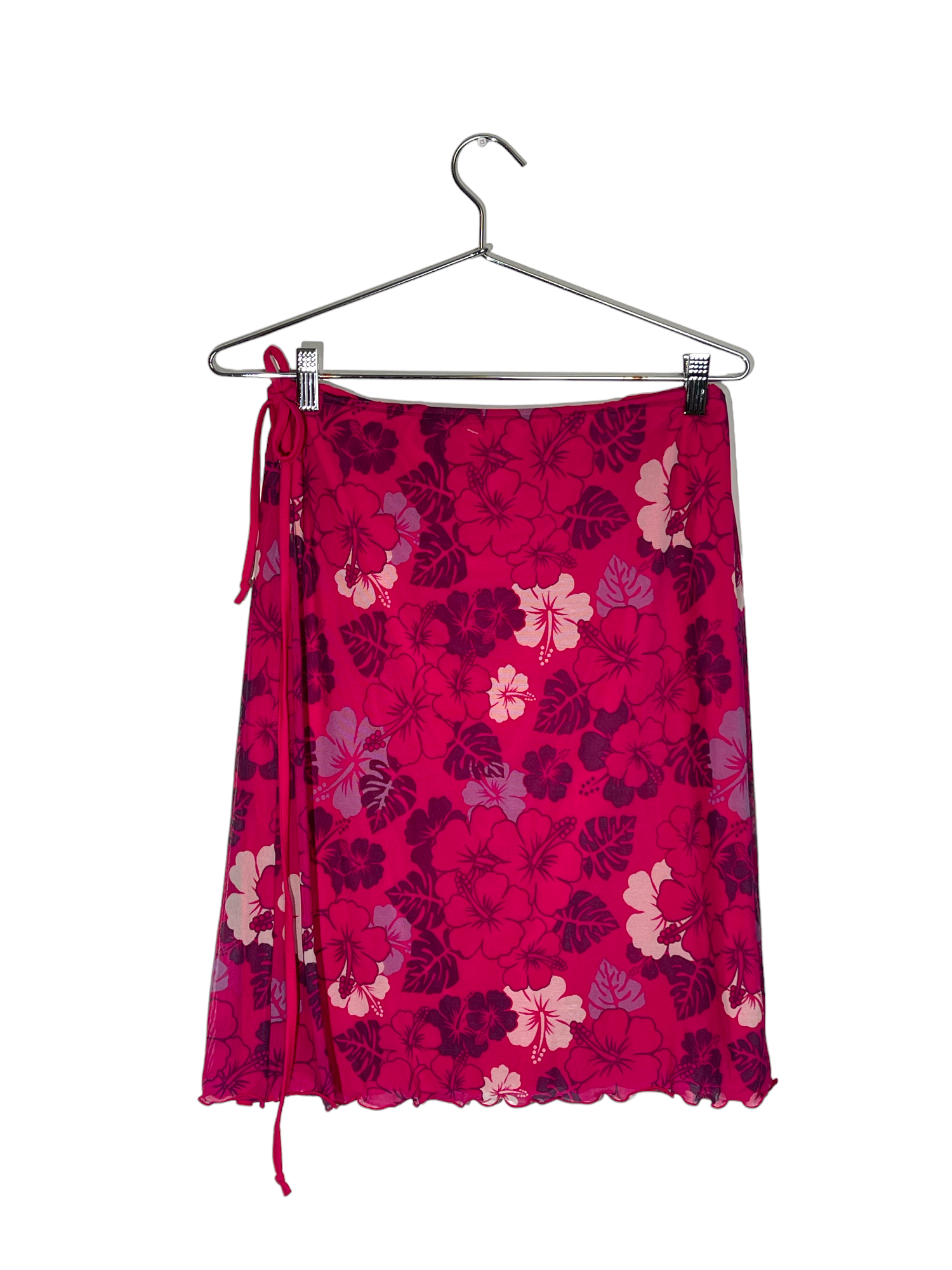 Mesh Hibiscus Floral Skirt