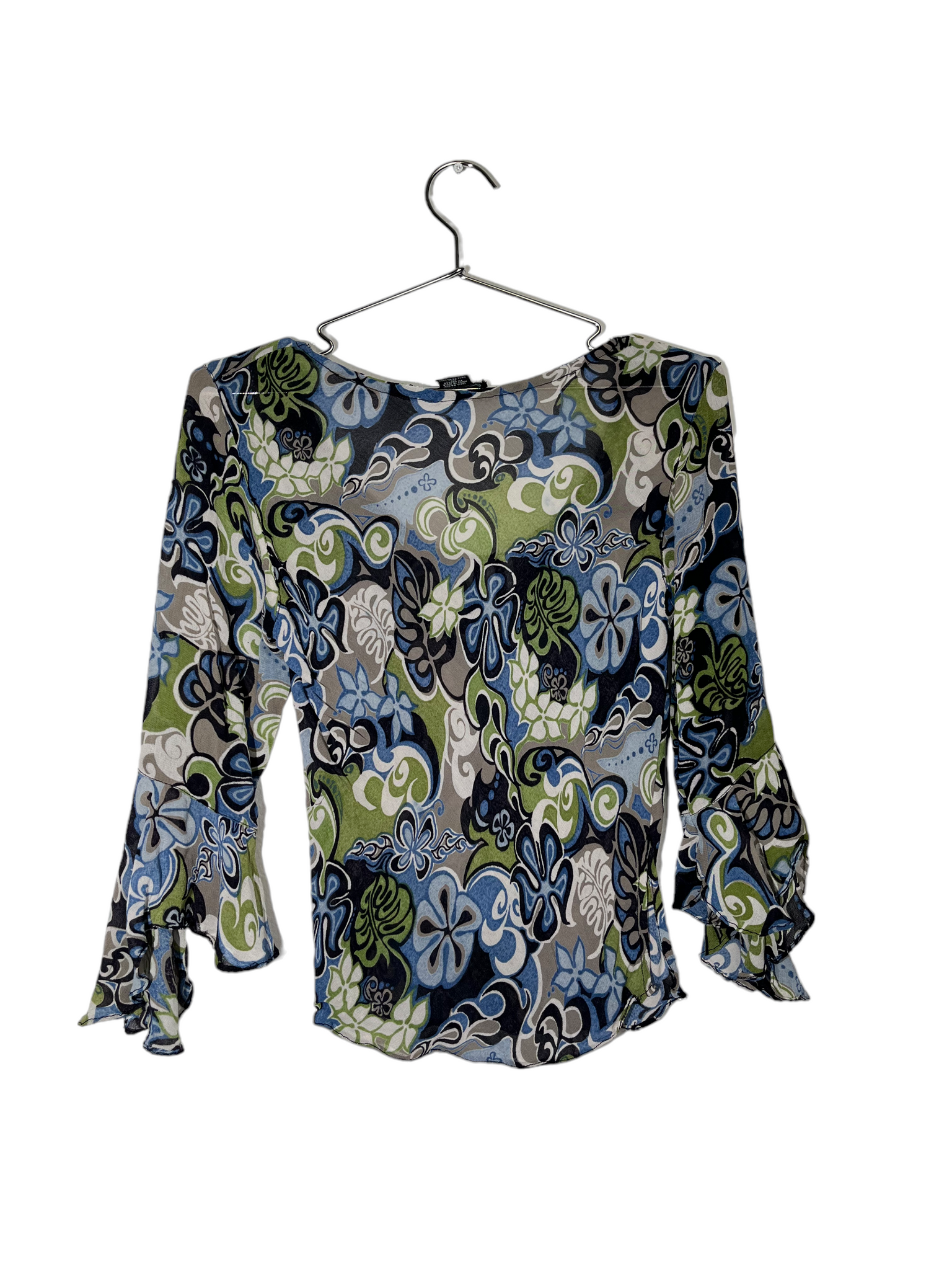 Y2k Groovy Pattern Blouse