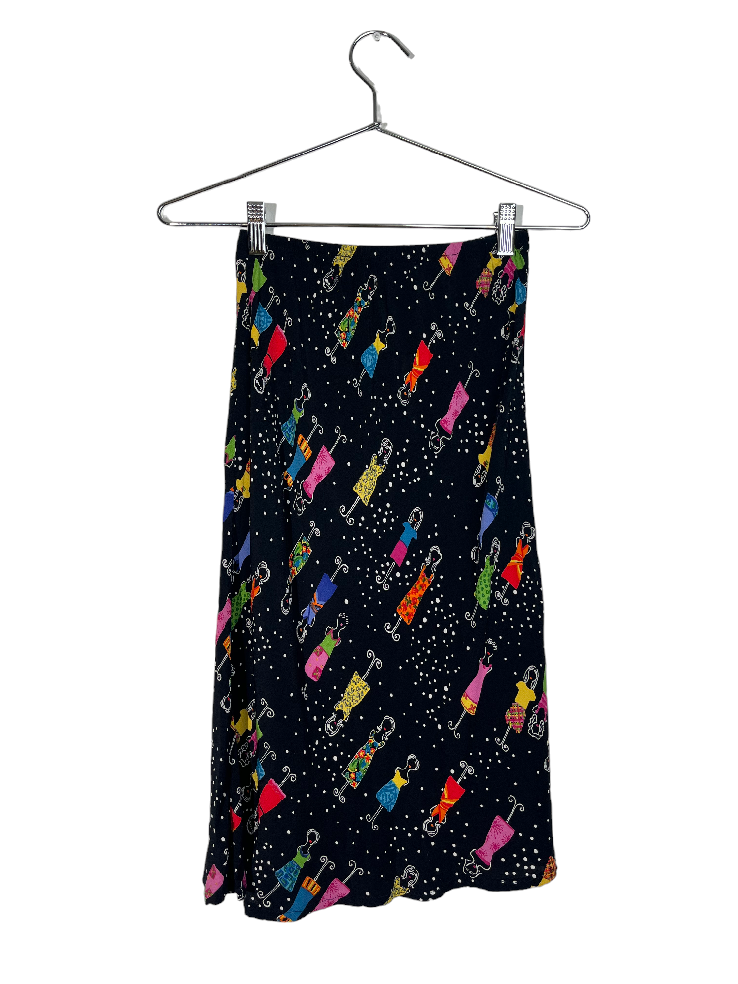 Multicolor Polka Dot Mannequin Midi Skirt