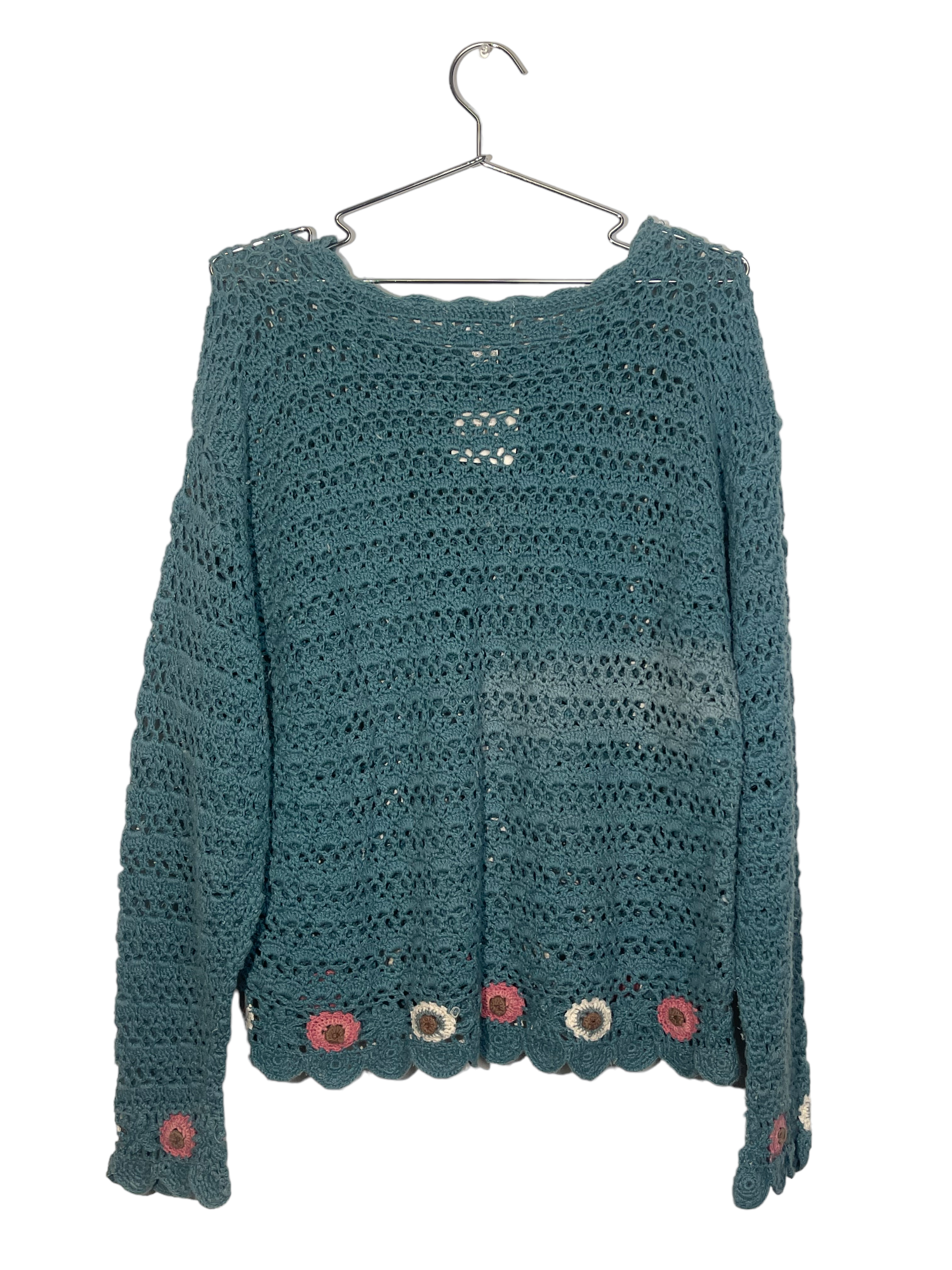 Knitted Sweater With Flowers