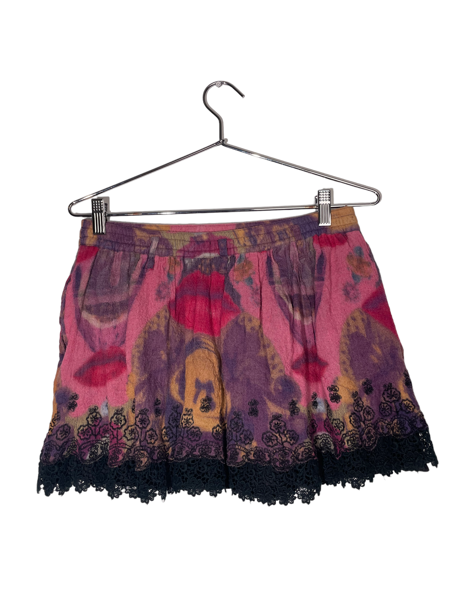 Custo Multicolored Graphic Mini Skirt