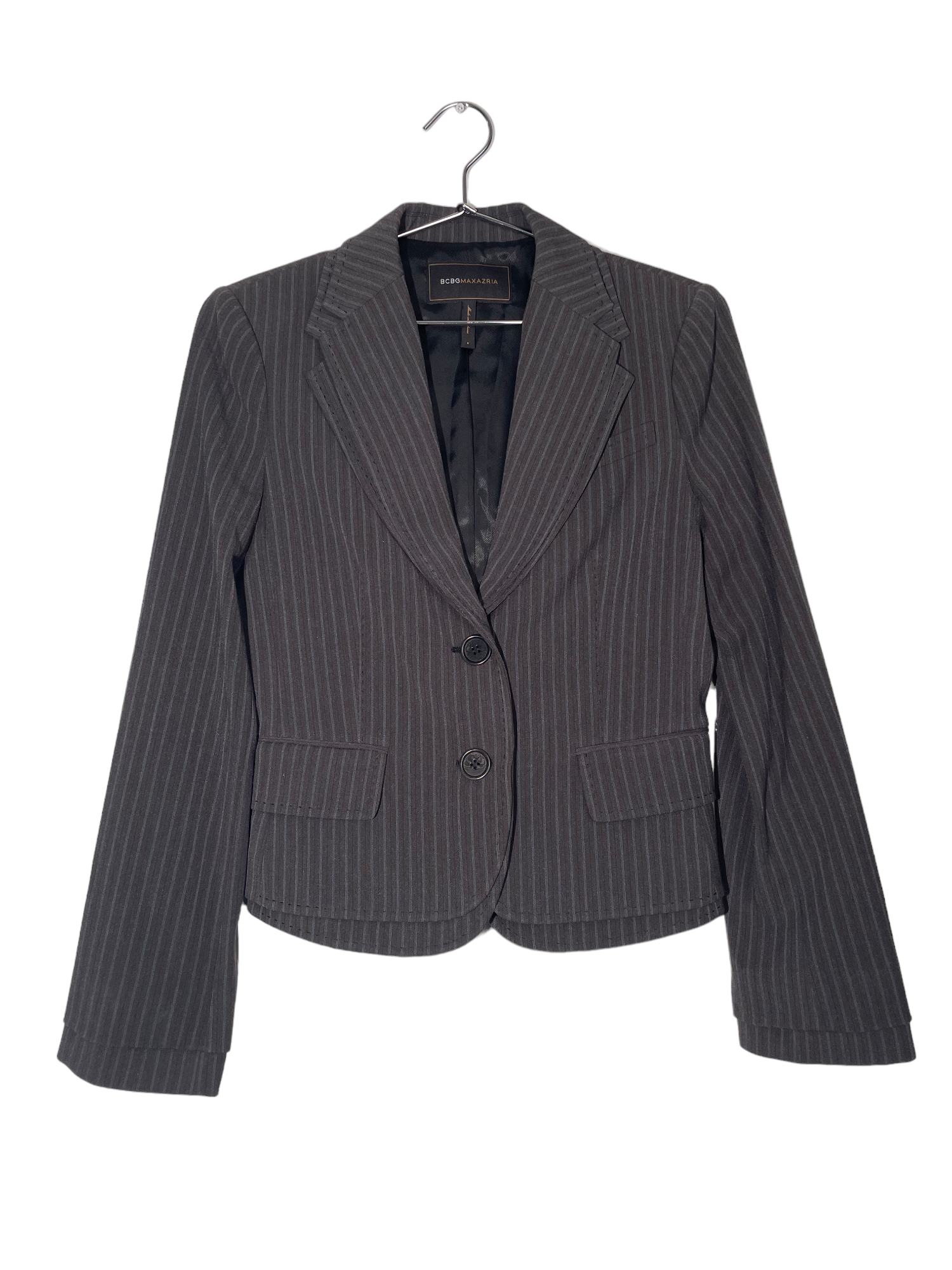 BCBG Grey Striped Blazer